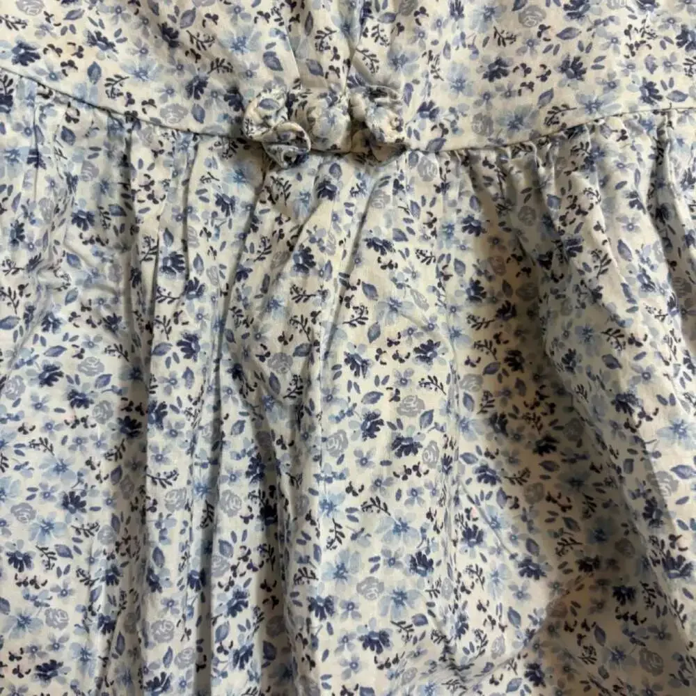 Baby B'gosh Blue Floral Dress and Headband Set 12M